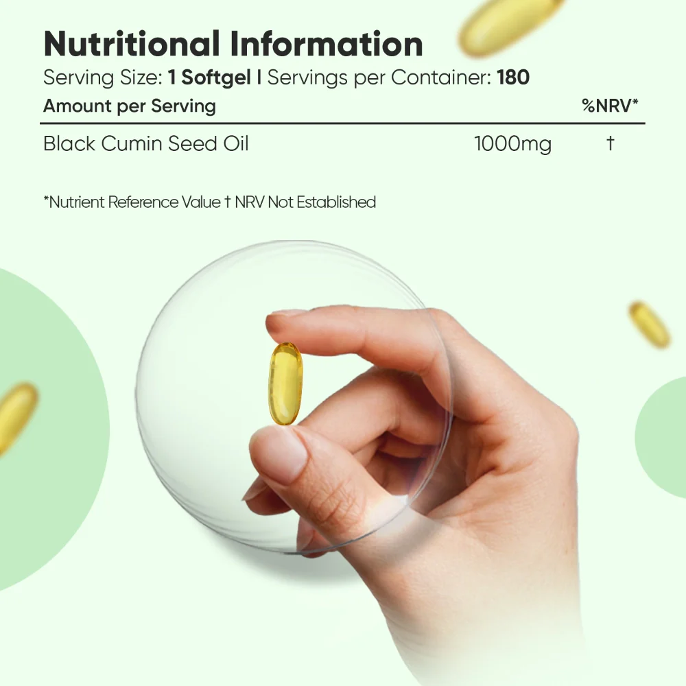 Cold-Pressed Black Cumin Seed Oil Softgels - Image 6