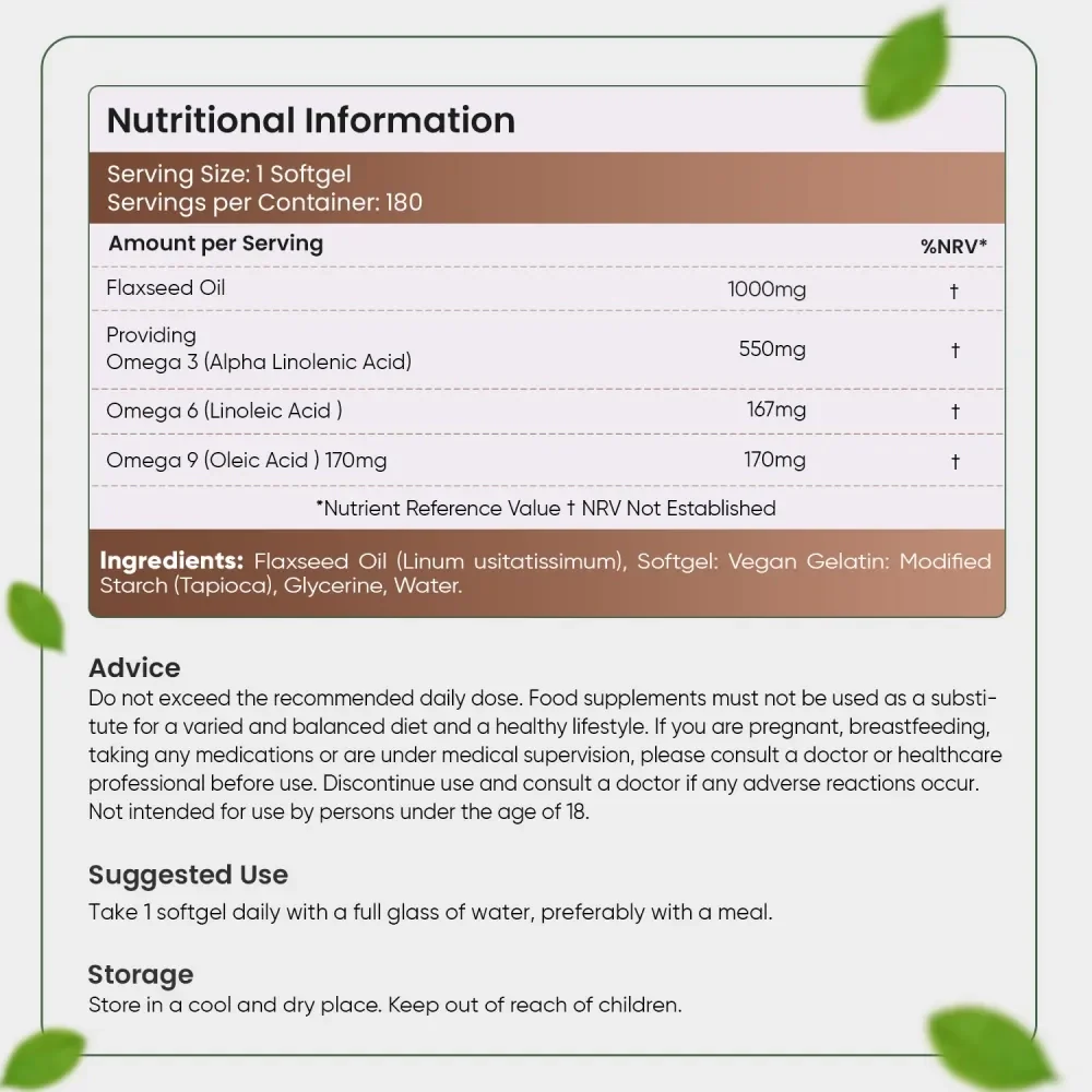 Flaxseed Oil Softgel Capsules - Image 7