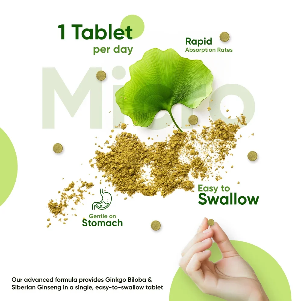 Ginkgo Biloba With Siberian Ginseng Tablets - Image 5