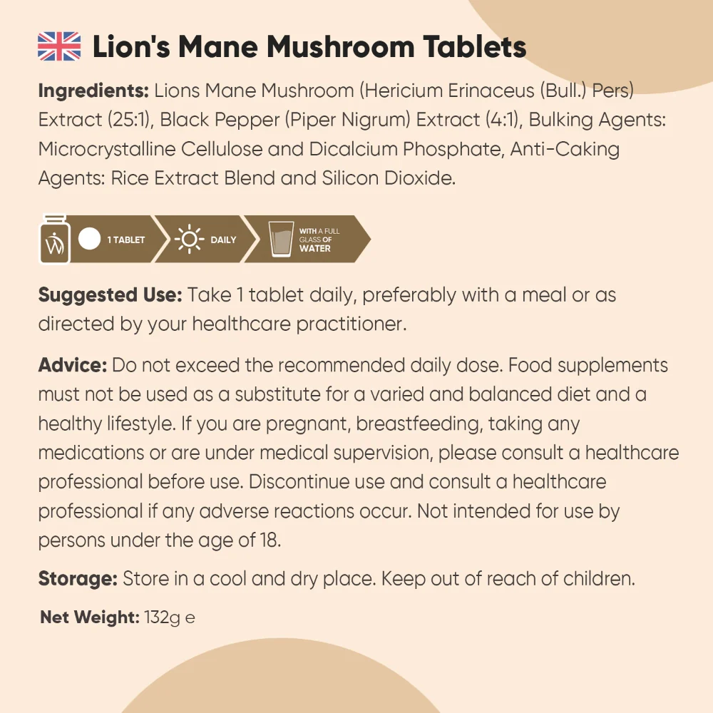 Lion's Mane Mushroom Tablets - Image 7