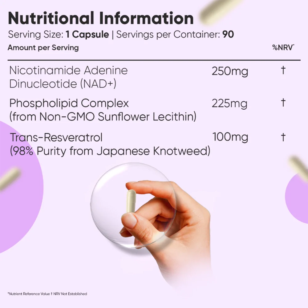 Liposomal NAD+ With Resveratrol Capsules - Image 5