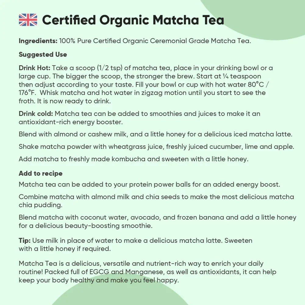 100% Organic Ceremonial-Grade Matcha Green Tea Powder - Image 7