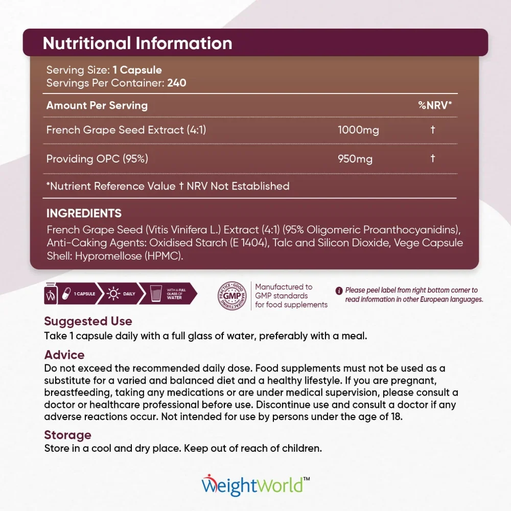 OPC (French Grape Seed Extract) Capsules - Image 6