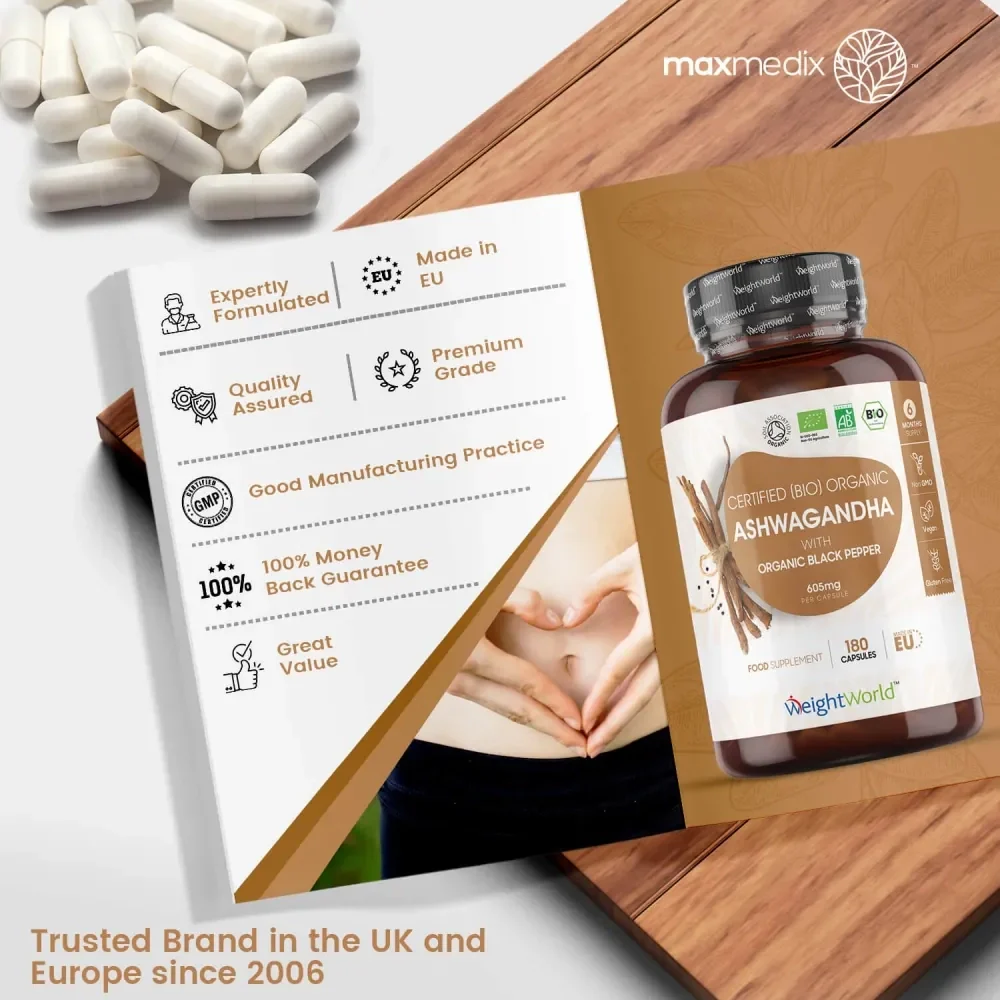 Organic Ashwagandha with Black Pepper Capsules - Image 5