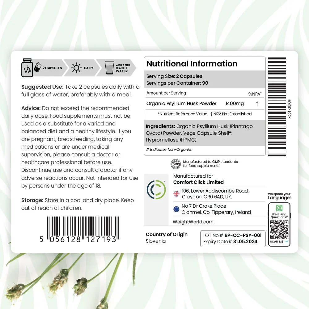Organic Psyllium Husk Capsules - Image 8