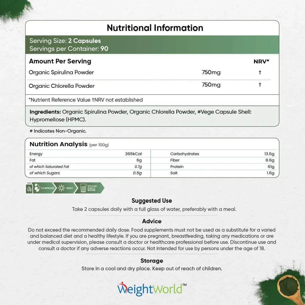 Organic Spirulina and Chlorella Capsules - Image 7
