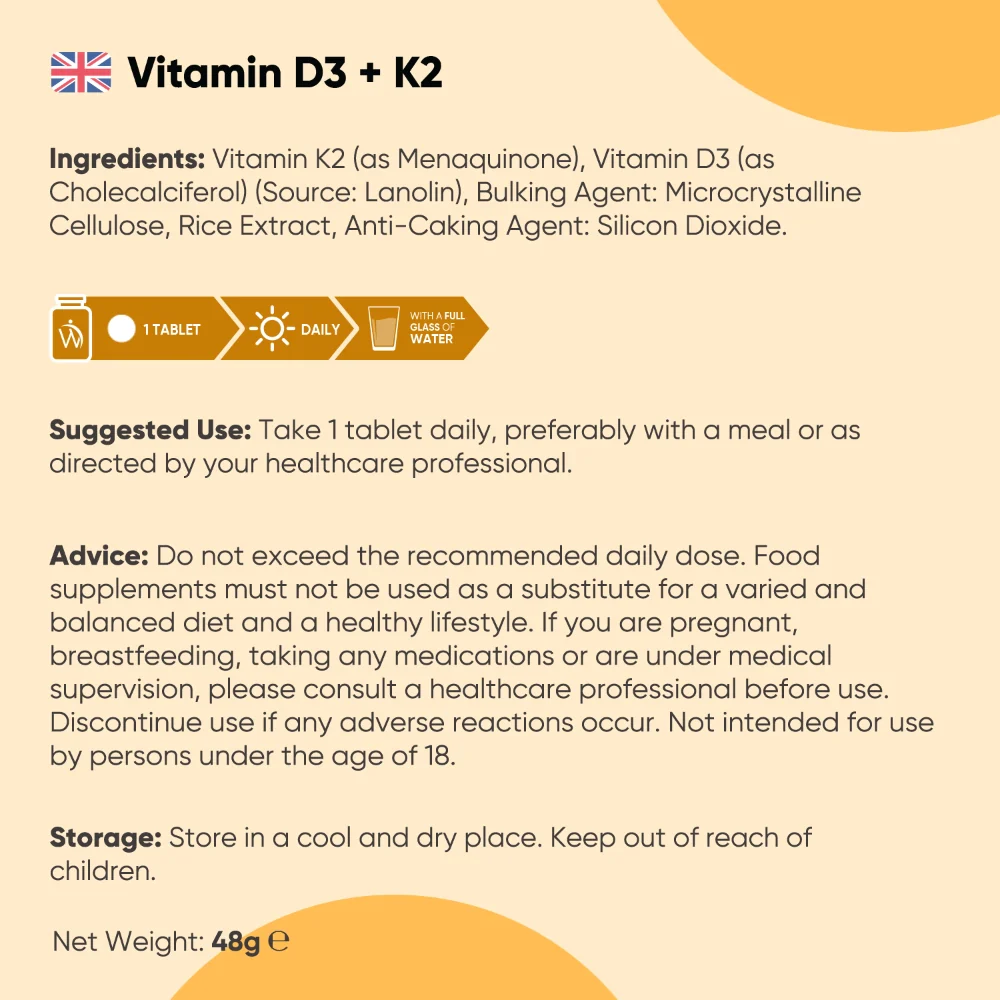 Vitamin D3 and K2 (MK7) Tablets - Image 7